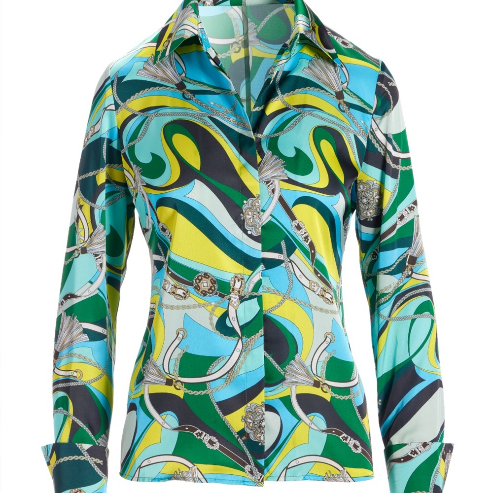 Multicolor Patterned Women's Top - Picture 2 of 7